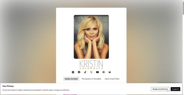 Security scan screenshot of https://kristinchenoweth.komi.io/
