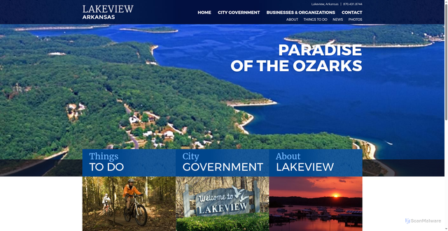 Security scan screenshot of https://cityoflakeviewar.gov/