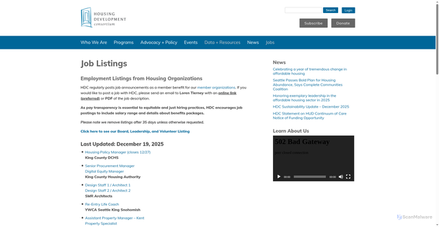 Security scan screenshot of https://www.housingconsortium.org/resources/job-listings/