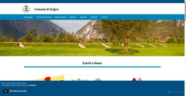 Security scan screenshot of https://www.comunegrigno.it