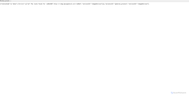 Security scan screenshot of https://img.mysignature.io