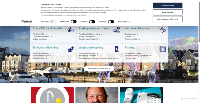 Security scan screenshot of https://www.medway.gov.uk/