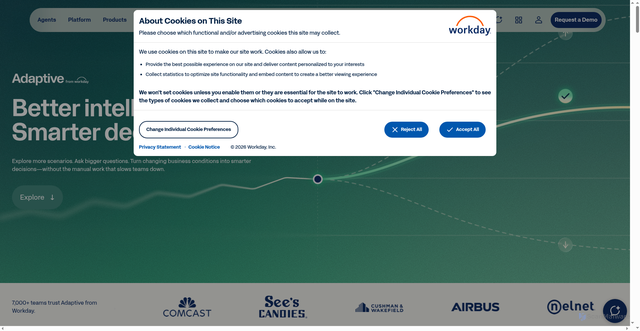 Security scan screenshot of https://adaptiveplanning.com