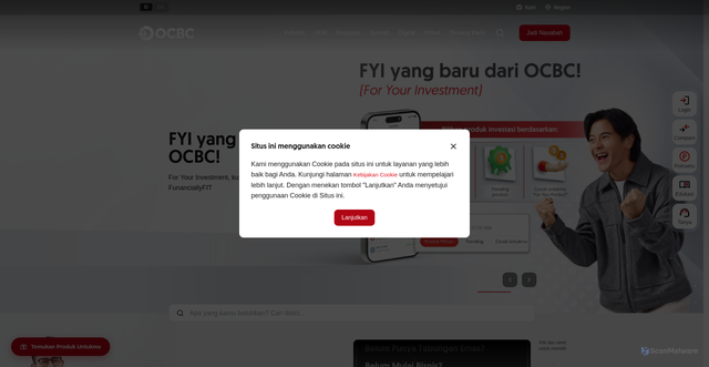 Security scan screenshot of https://www.ocbc.id