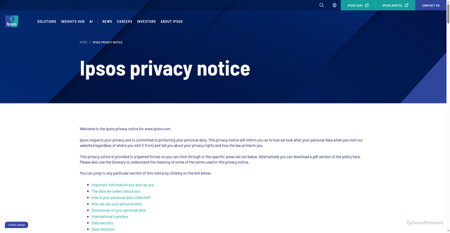 Security scan screenshot of https://www.ipsos.com/en/ipsos-privacy-notice