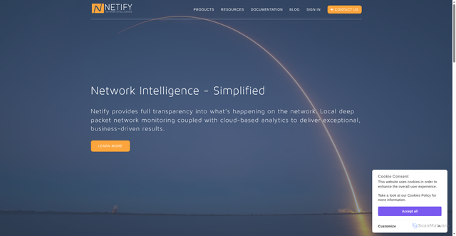 Security scan screenshot of https://netify.ai