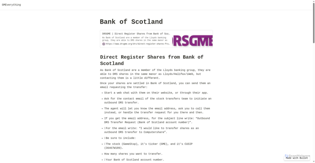 Security scan screenshot of https://gmeverything-bullet.pages.dev/brokerage-guide-where-to-buy-and-drs/bank-of-scotland