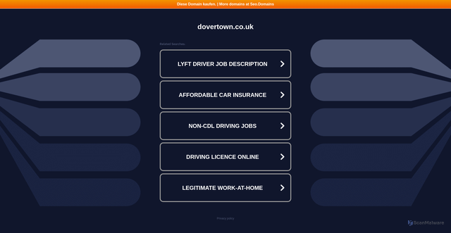 Security scan screenshot of http://www.dovertown.co.uk/