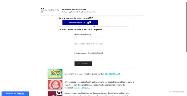 Security scan screenshot of https://loginaccorleanstoursfridpprofleoidcauthorizeexecutione1s2ds.weebly.com/