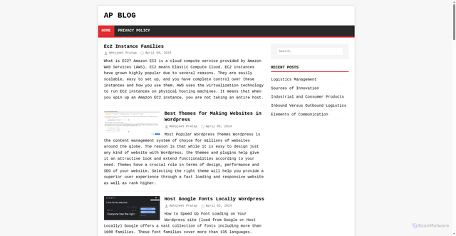 Security scan screenshot of https://abhijeetpratap.pages.dev/page/5/