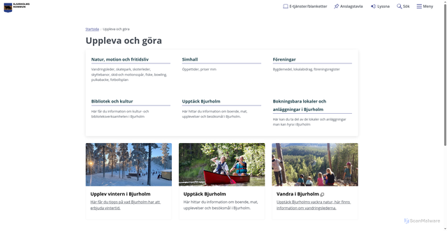 Security scan screenshot of https://visitbjurholm.nu