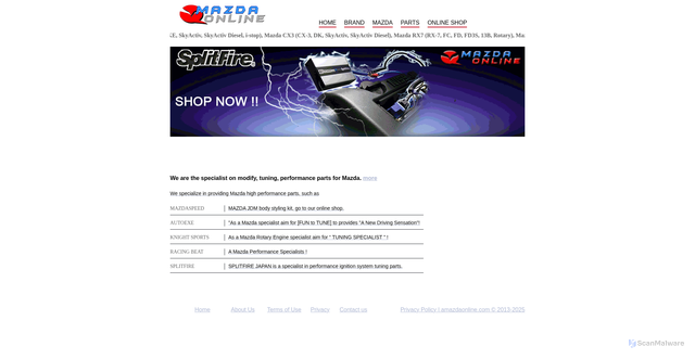 Security scan screenshot of https://amazdaonline.com