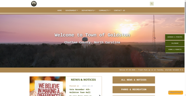 Security scan screenshot of https://townofgoldston.gov/