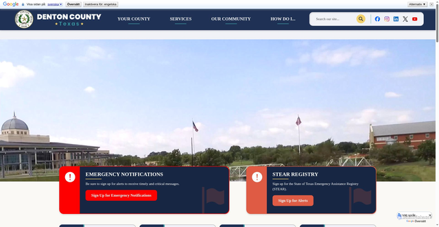 Security scan screenshot of https://www.dentoncounty.gov