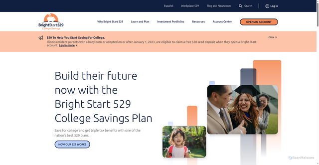 Security scan screenshot of https://brightstart.com/