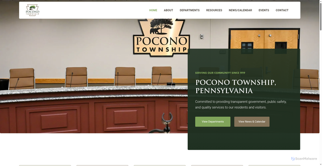 Security scan screenshot of https://www.poconopa.gov/