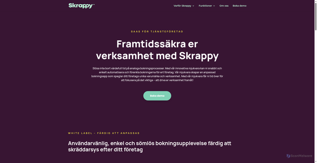 Security scan screenshot of https://skrappy.se