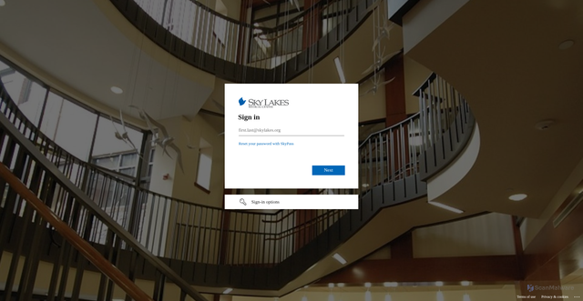 Security scan screenshot of https://skylakesorg.sharepoint.com