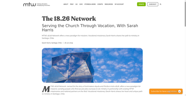 Security scan screenshot of https://mtw.org/stories/details/the-1826-network-serving-the-church-through-vocation-with-sarah-harris/