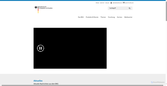 Security scan screenshot of https://www.bkg.bund.de/DE/Home/home.html