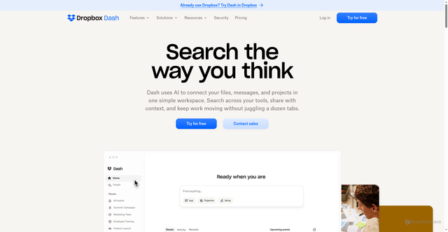 Security scan screenshot of https://dash.dropbox.com
