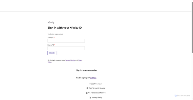 Security scan screenshot of https://xfinity778836.weebly.com/