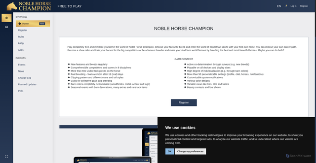 Security scan screenshot of https://noblehorsechampion.com/