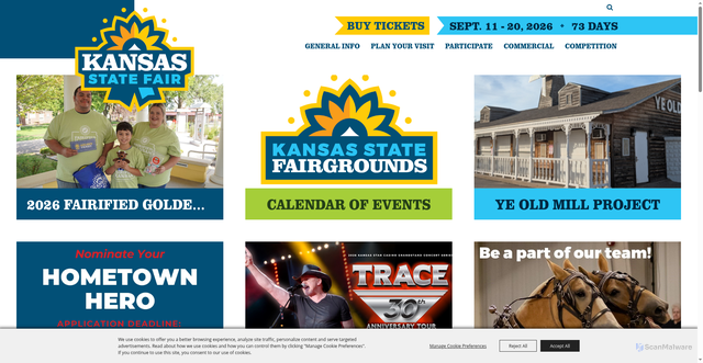 Security scan screenshot of https://www.kansasstatefair.gov/