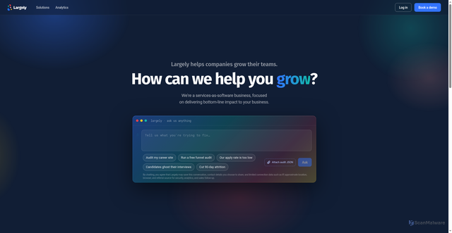 Security scan screenshot of https://largely.com
