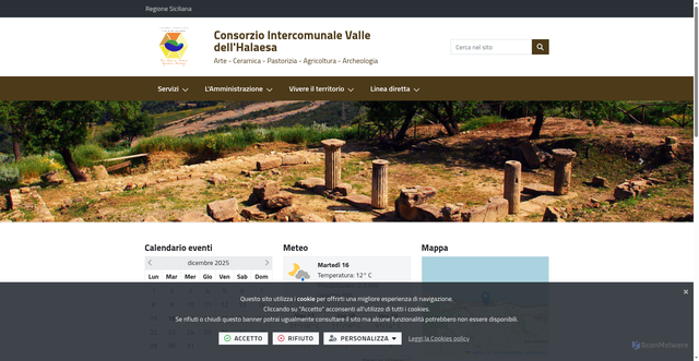 Security scan screenshot of https://www.consorziovallealesa.it/it-it/home