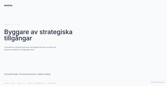 Security scan screenshot of https://www.maroal.se