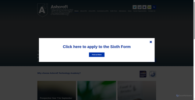 Security scan screenshot of https://www.atacademy.org.uk/