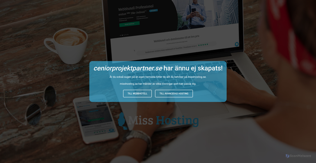 Security scan screenshot of https://ceniorprojektpartner.se