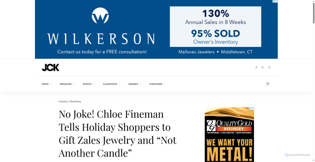 Security scan screenshot of https://www.jckonline.com/editorial-article/chloe-fineman-zales-candle-collab/