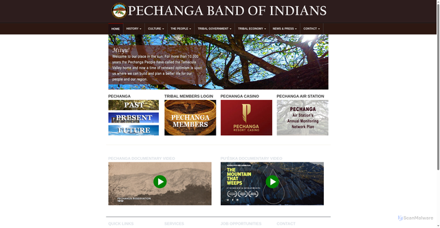 Security scan screenshot of https://pechanga-nsn.gov/