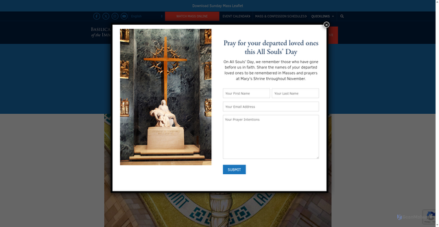 Security scan screenshot of https://www.nationalshrine.org/blog/the-god-who-hears-the-story-of-st-lazarus/