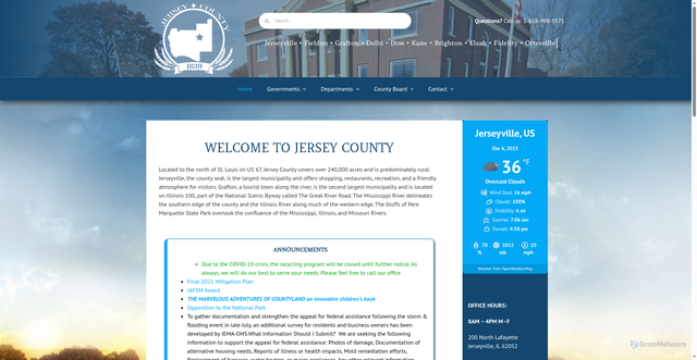 Security scan screenshot of https://jerseycounty-il.gov/