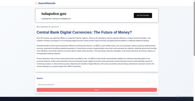 Security scan screenshot of https://tuliapolice.gov/