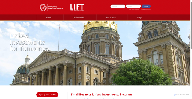 Security scan screenshot of https://www.iowalift.gov/