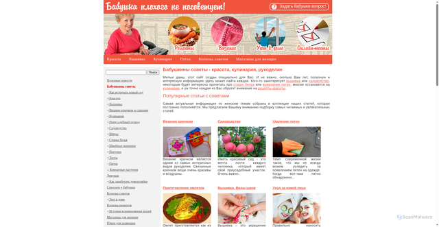 Security scan screenshot of https://babushkinysovety.ru