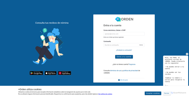 Security scan screenshot of https://masorden.com
