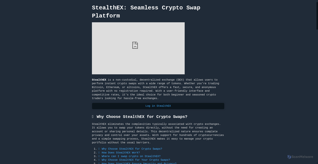Security scan screenshot of https://stealthexi.org/