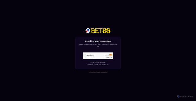 Security scan screenshot of https://bet88.ph