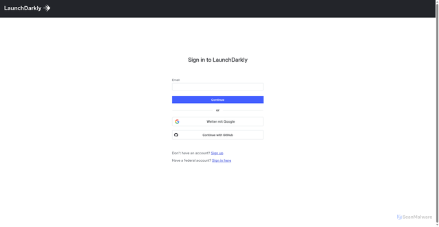 Security scan screenshot of https://app.launchdarkly.com/