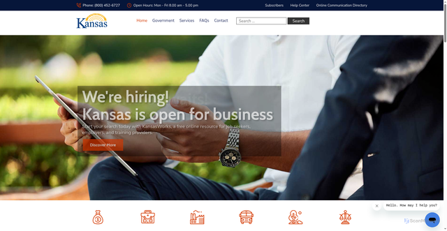 Security scan screenshot of https://portal.kansas.gov/