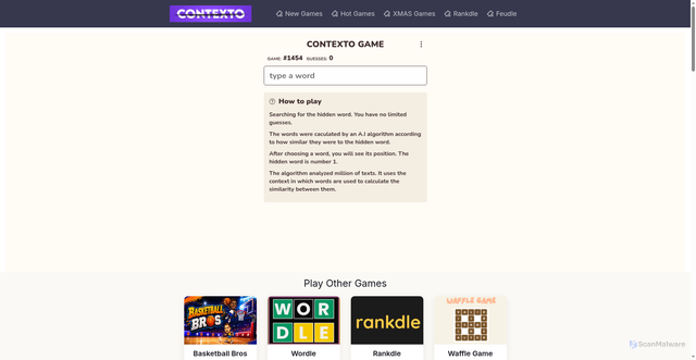 Security scan screenshot of https://contexto-wordle.com/