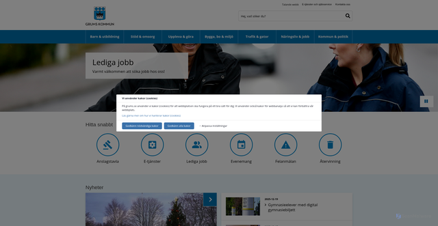 Security scan screenshot of https://www.grums.se/
