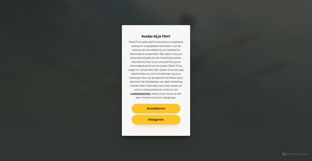 Security scan screenshot of https://www.pathe-thuis.nl/film/36812/mission-impossible-the-final-reckoning