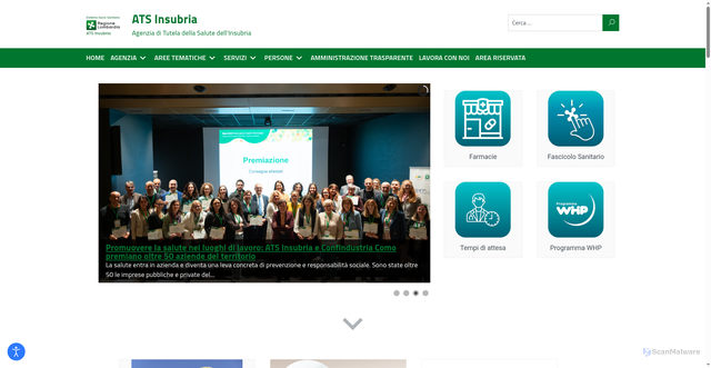 Security scan screenshot of https://www.ats-insubria.it