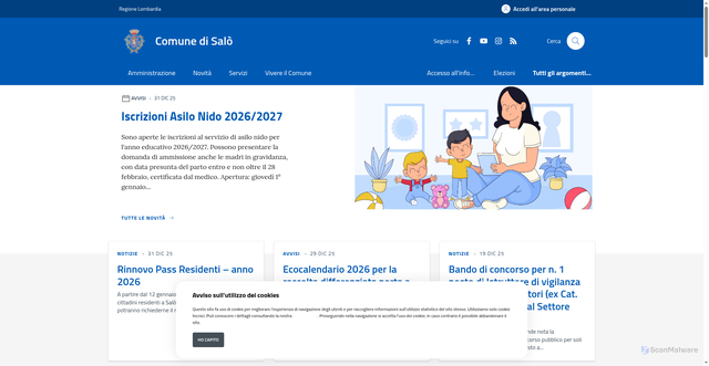 Security scan screenshot of https://www.comune.salo.bs.it/